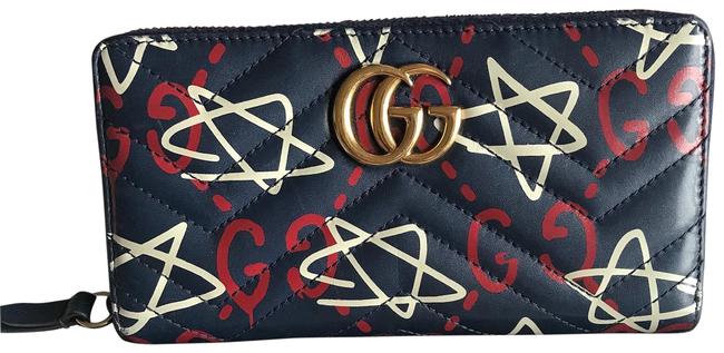 Gucci Navy Marmont Ghost Wallet