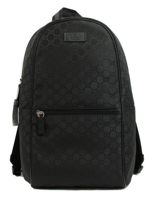 Gucci New Gg Guccissima Black Nylon Backpack