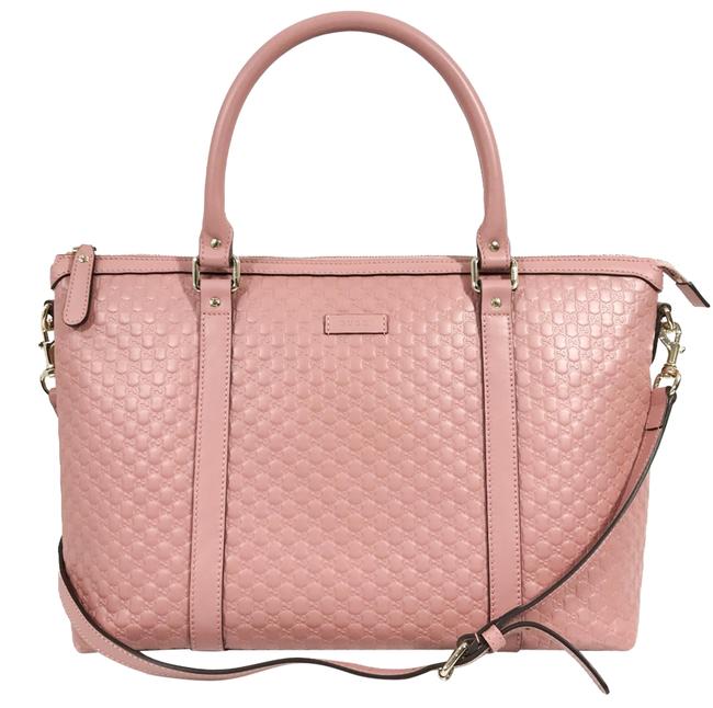 Gucci Crossbody New 449655 Microguccissima Zip Top Handbag Pink Leather Shoulder Bag