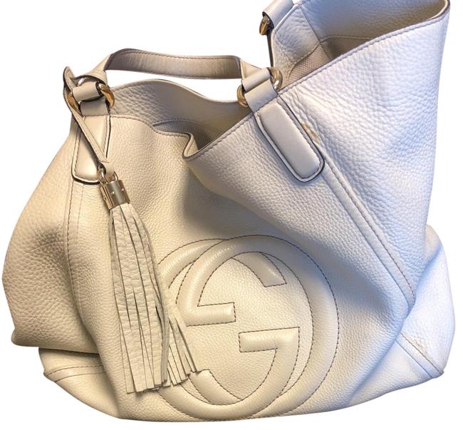 Gucci Off White Leather Hobo Bag