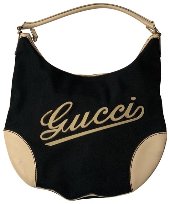 Gucci Parana Boulevard Navy Canvas Hobo Bag