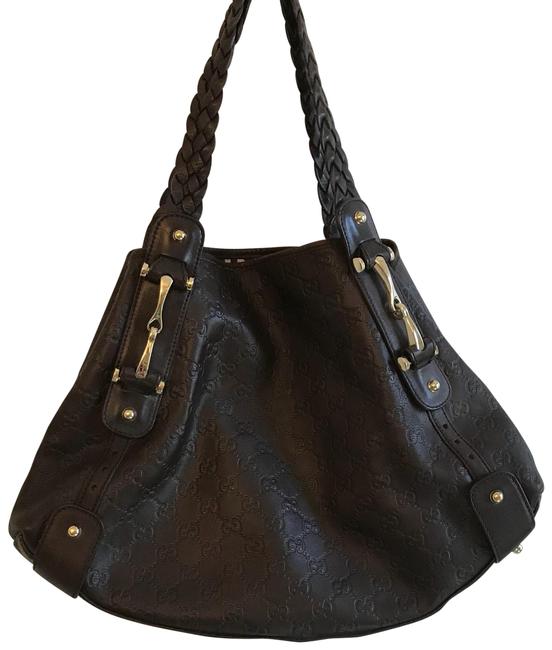 Gucci Pelham Medium Brown Leather Shoulder Bag