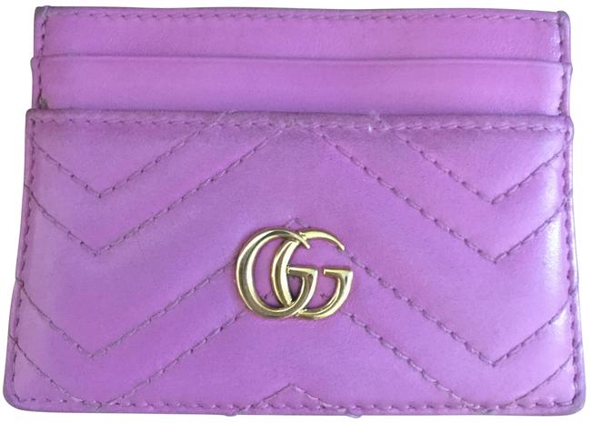 Gucci Pink Marmont Gg Card Case Wallet