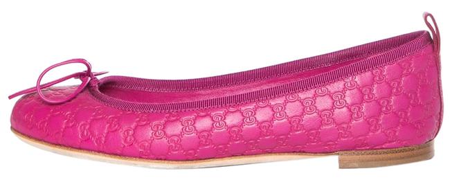 Gucci Purple Raspberry Leather Gg Flats