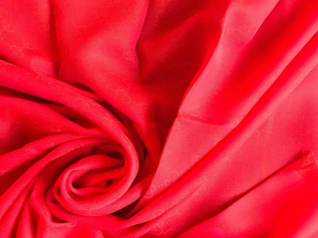 Gucci Red 90x90cm 100%cotton Scarf Wrap