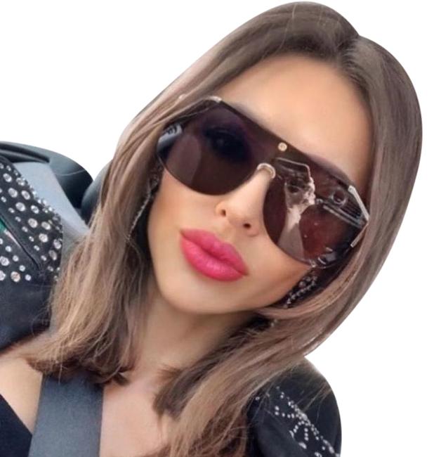 Gucci Red   Gold Gg0584s 003 Mask Shield Sunglasses