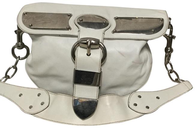 Gucci Romy Medium Handbag White Leather Shoulder Bag