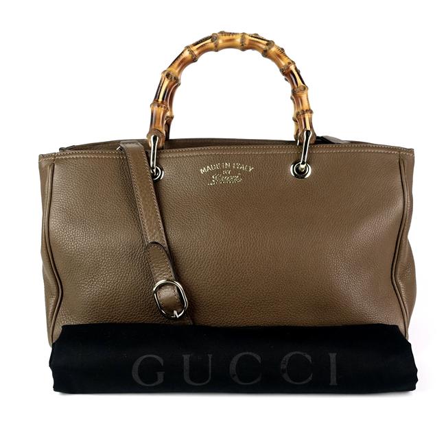 Gucci Shopper Brown Leather Tote