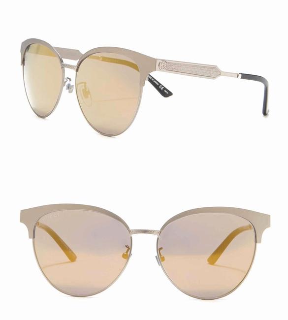 Gucci Silver Rounded Cat Eye Sunglasses