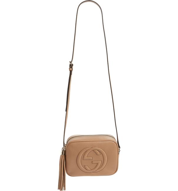 Gucci Soho Disco New Camellia Nude Camelia Leather Shoulder Bag