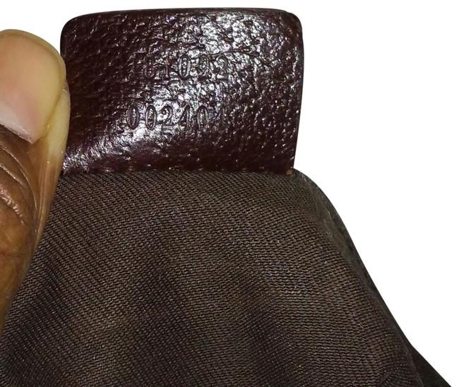 Gucci Sukey Tan &amp; Brown Canvas Leather Satchel