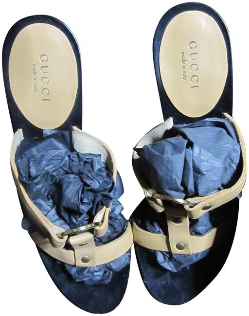 Gucci Tan Open Sandals Wide C, D