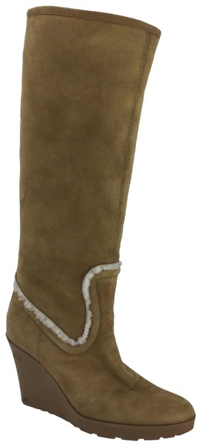 Gucci Tan Sherpa Suede Boots Booties 