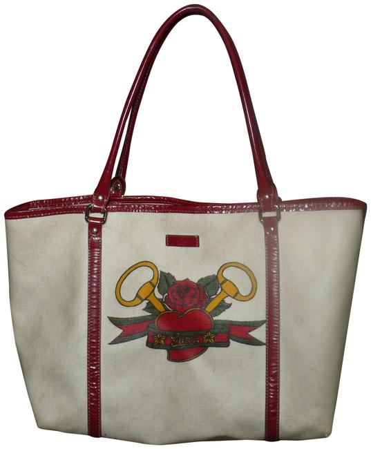 Gucci Tattoo Beige Red Shoulder Bag
