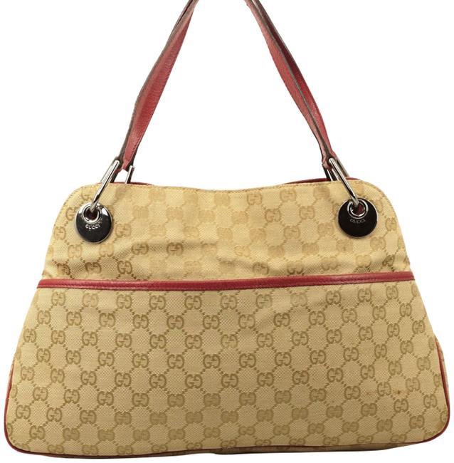 Gucci Tote Light Canvas #2592g91 Brown Shoulder Bag