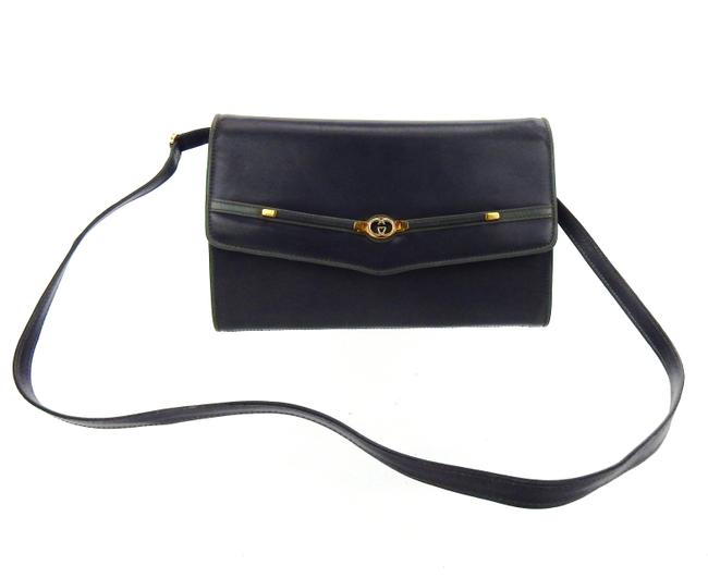 Gucci Vintage Evening All leather Gray Leather Shoulder Bag