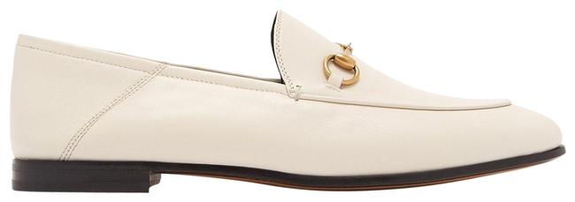 Gucci White Horsebit Brixton Leather Loafers 35.5 Flats
