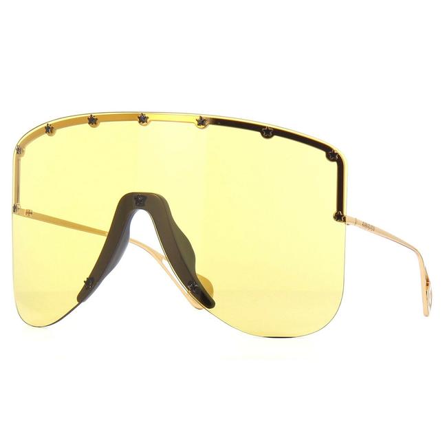Gucci 002 Gg0541s Gold Yellow Mask Sunglasses 
