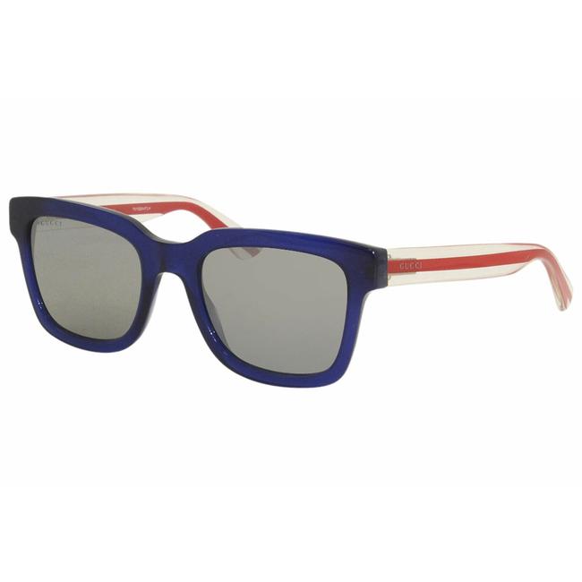 Gucci 004 Blue Crystal Red New Gg0001s Navy Clear Stripe 52 21 145 Sunglasses 