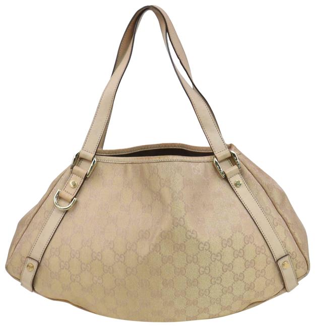 Gucci Abbey Canvas Hand #1337g11 Pink Shoulder Bag 