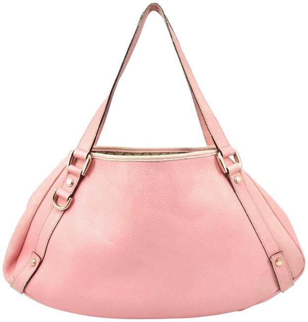 Gucci Abbey Leather Handbag #889g70 Pink Shoulder Bag 