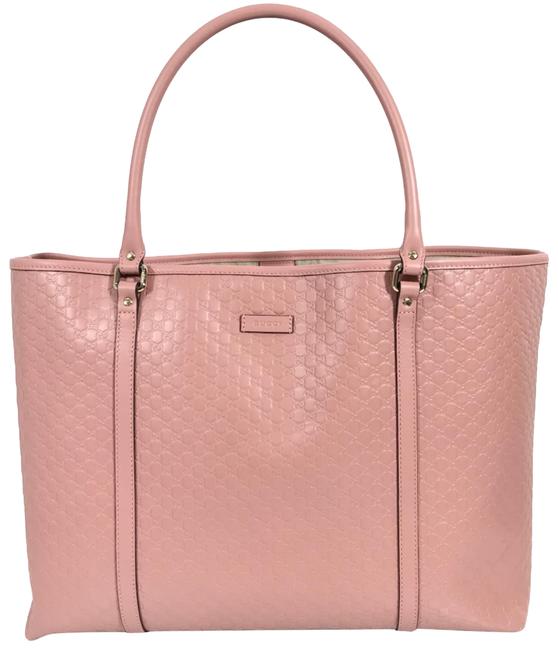 Gucci Bag Micro Guccissima Gg Soft Pink Leather Tote 