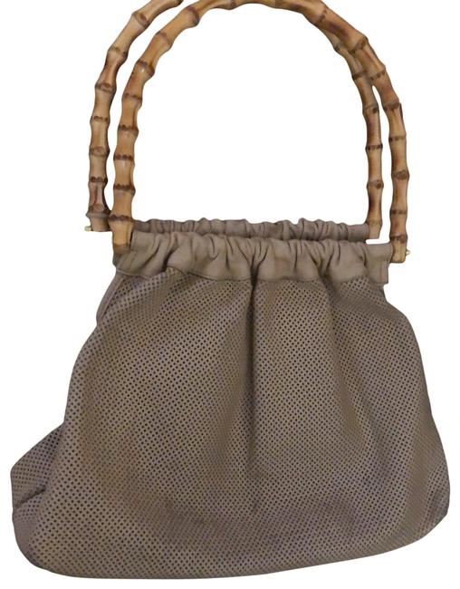 Gucci Bamboo Nude Leather Hobo Bag 