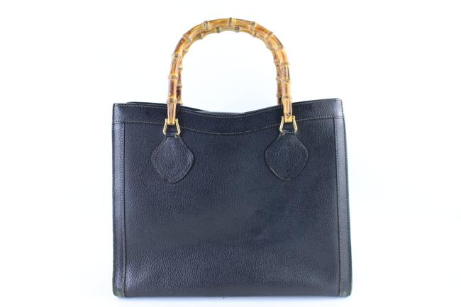 Gucci Bamboo Tote 12gr0131 Black Leather Satchel 