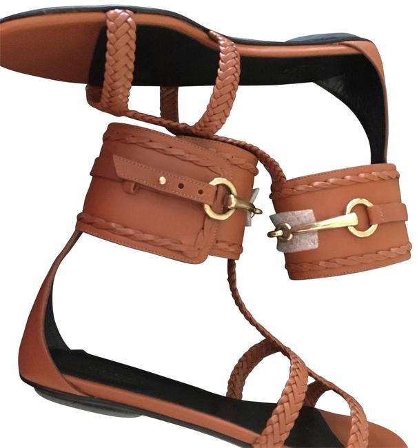 Gucci Bitt Orange Malaga Kid Sandals 