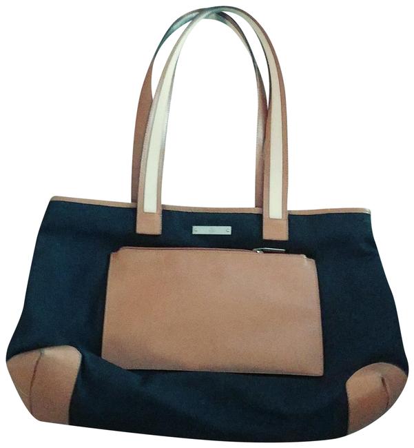 Gucci Black &amp; Brown Lesther Fabric Shoulder Bag 