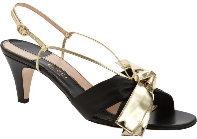 Gucci Black Daphne Bow Slingback Sandals 