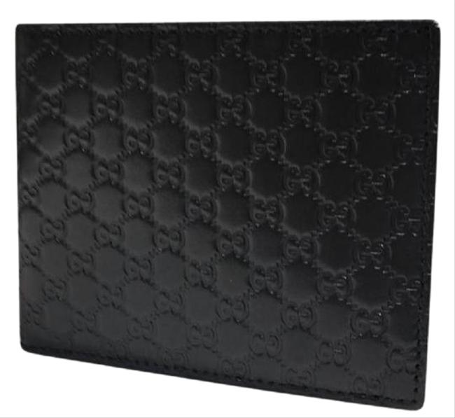 Gucci Black Gg Leather Wallet 
