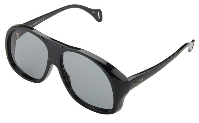 Gucci Black Gg0243s 002 Frame Grey Lens Sunglasses 