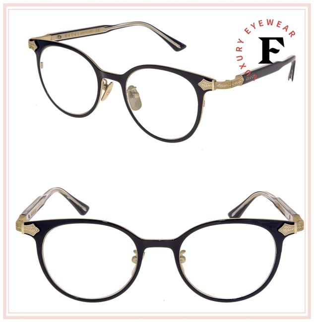 Gucci Black Gold 0474 Overd Retro 54mm Gg0474o Rx Frame Sunglasses 