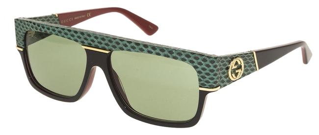Gucci Black Green 0483 Snake Fantasy Leather Fashion Gg0483s Sunglasses 