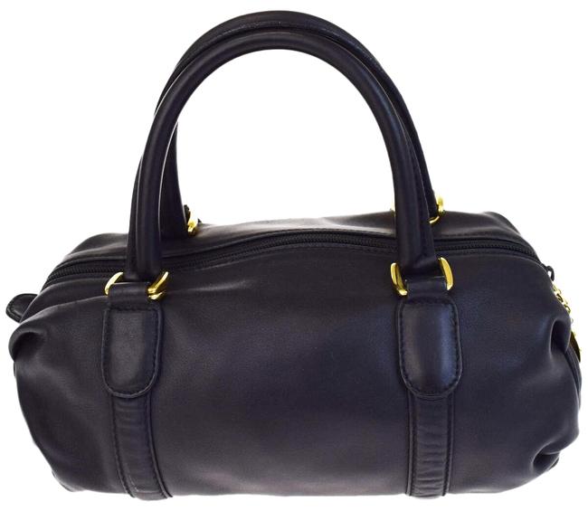 Gucci Black Leather Satchel 