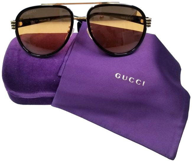 Gucci Black Orange Gg0447 S 002 Sunglasses 