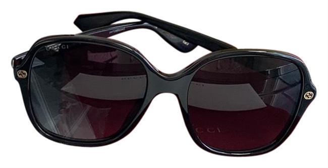 Gucci Black Overd Square Sunglasses 