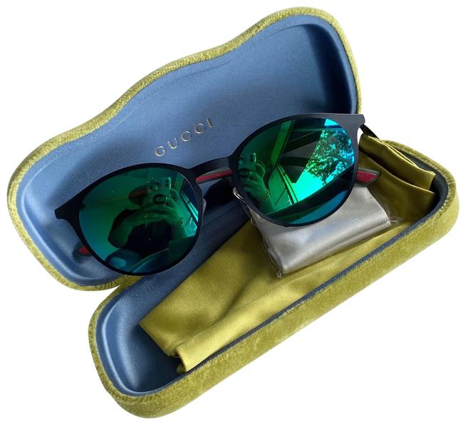 Gucci Black Round Frame Sunglasses 