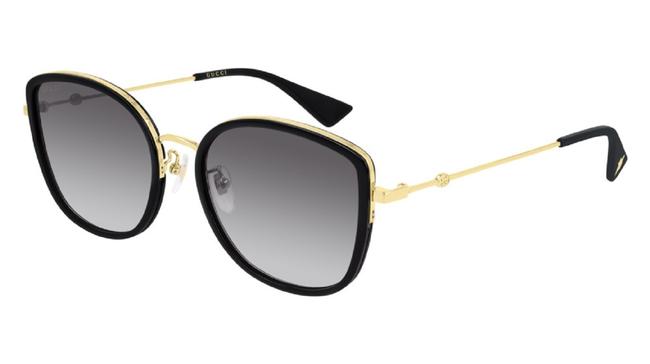 Gucci Black Gold Womens Gg0606sk 56mm Black Gold 001 Sunglasses 