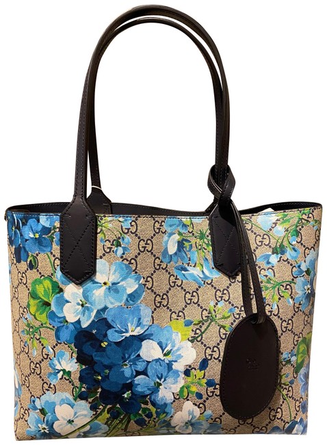 Gucci Blooms Reverse Blue Tote 