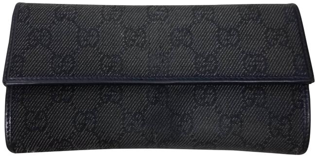 Gucci Blue Long Gg Monogram Wallet 