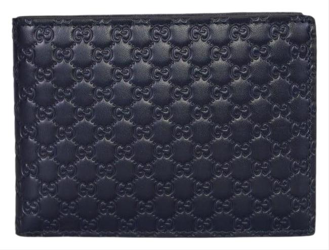 Gucci Blue Guccissima Leather Men