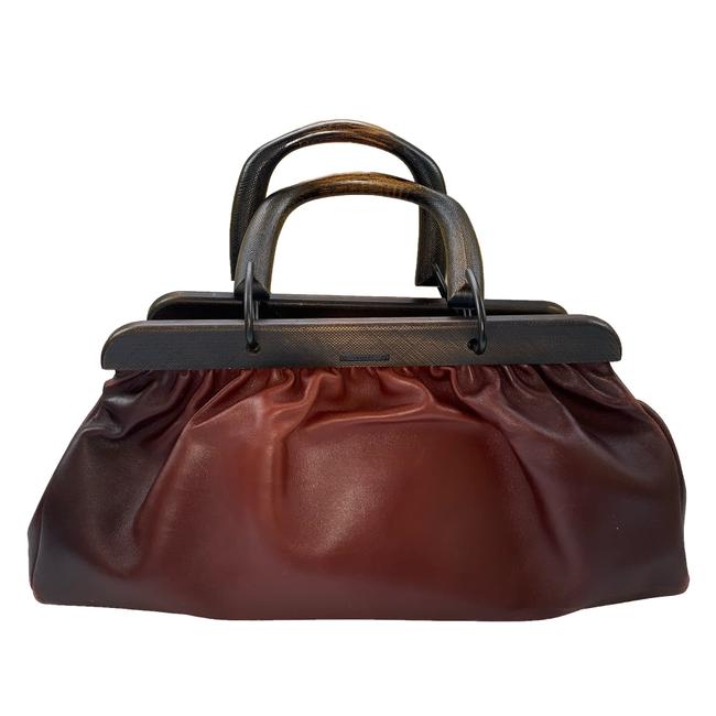 Gucci Boston Mahagony Aged Leather Satchel 