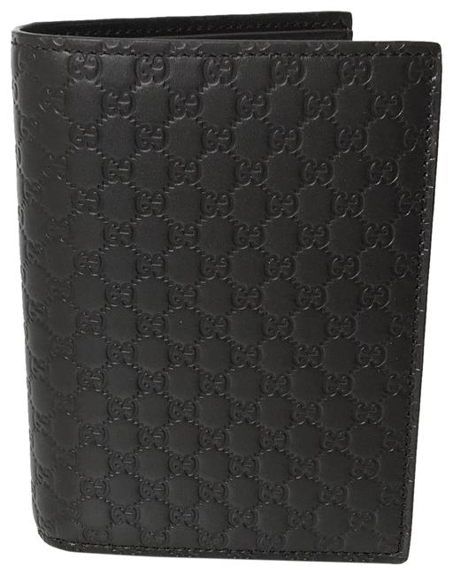 Gucci Brown New Leather Microguccissima Vertical Passport Holder Wallet 