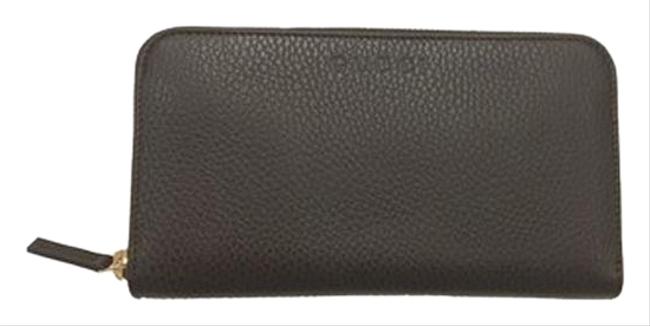 Gucci Brown Dark Pebbled Leather Womens 363423 Wallet 