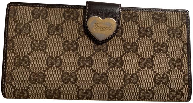 Gucci Brown Long Gg Monogram Wallet 