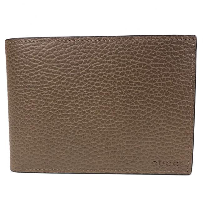 Gucci Brown New 292534 Mens Leather Embossed Logo Bifold Wallet 