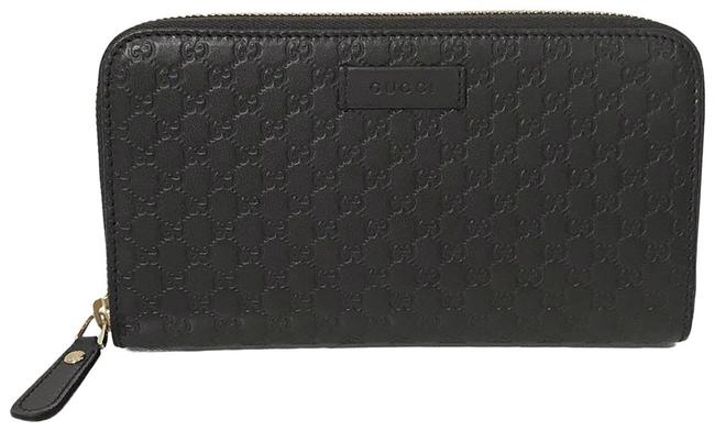 Gucci Brown New 449391 Leather Microguccissima Zip Around Wallet 