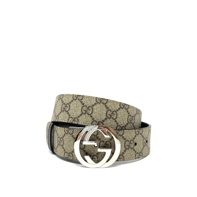 Gucci Brown W Reversible Gg Supreme W Interlocking G 34 Belt 